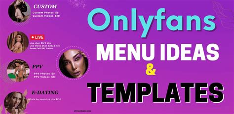 only fans menu ideas|OnlyFans Menu Ideas, Examples With Free Templates